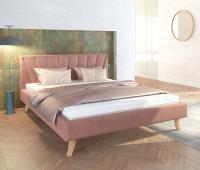 Manželská postel 180x200 cm MALMO TRINITY RŮŽOVÁ